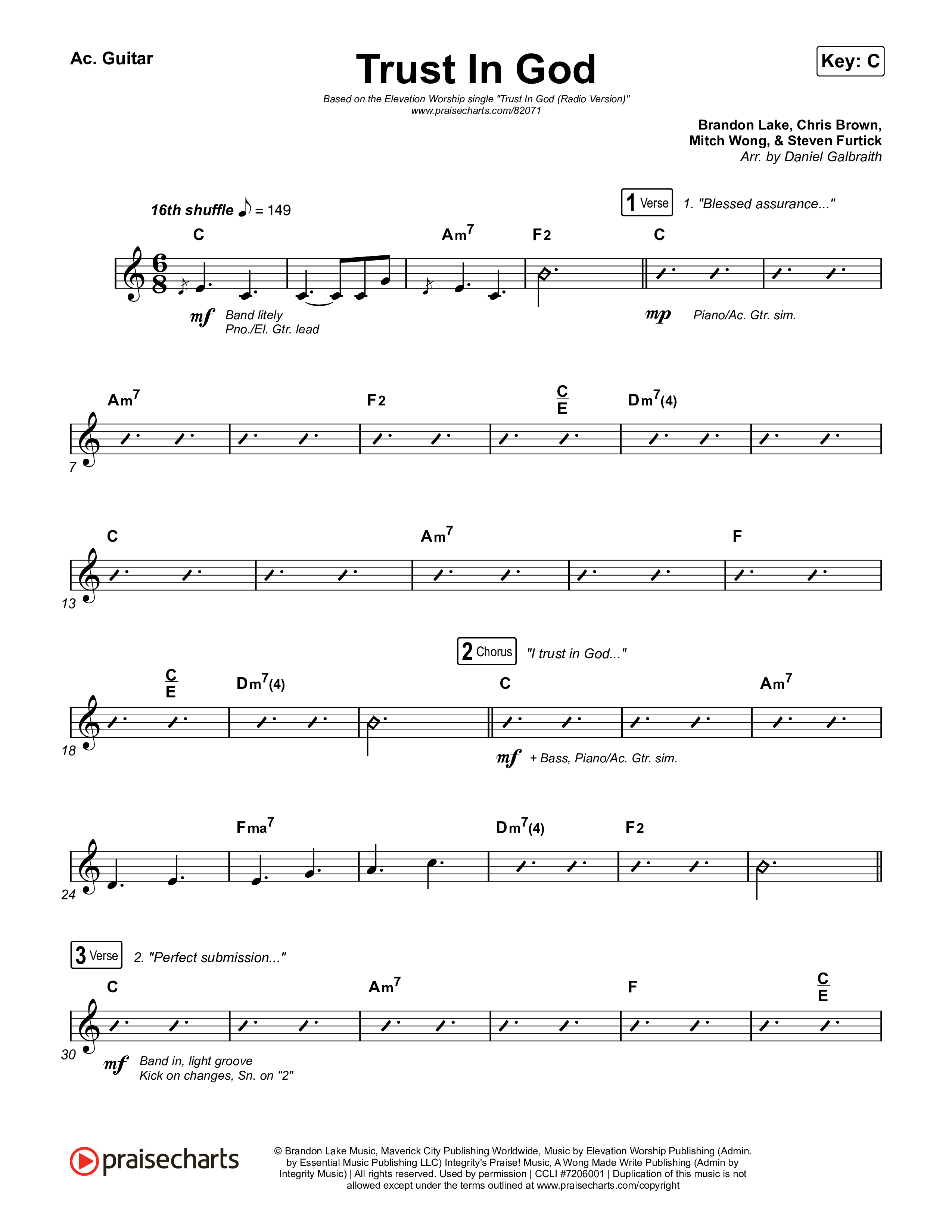 Trust In God (Radio) Acoustic Guitar (Elevation Worship)