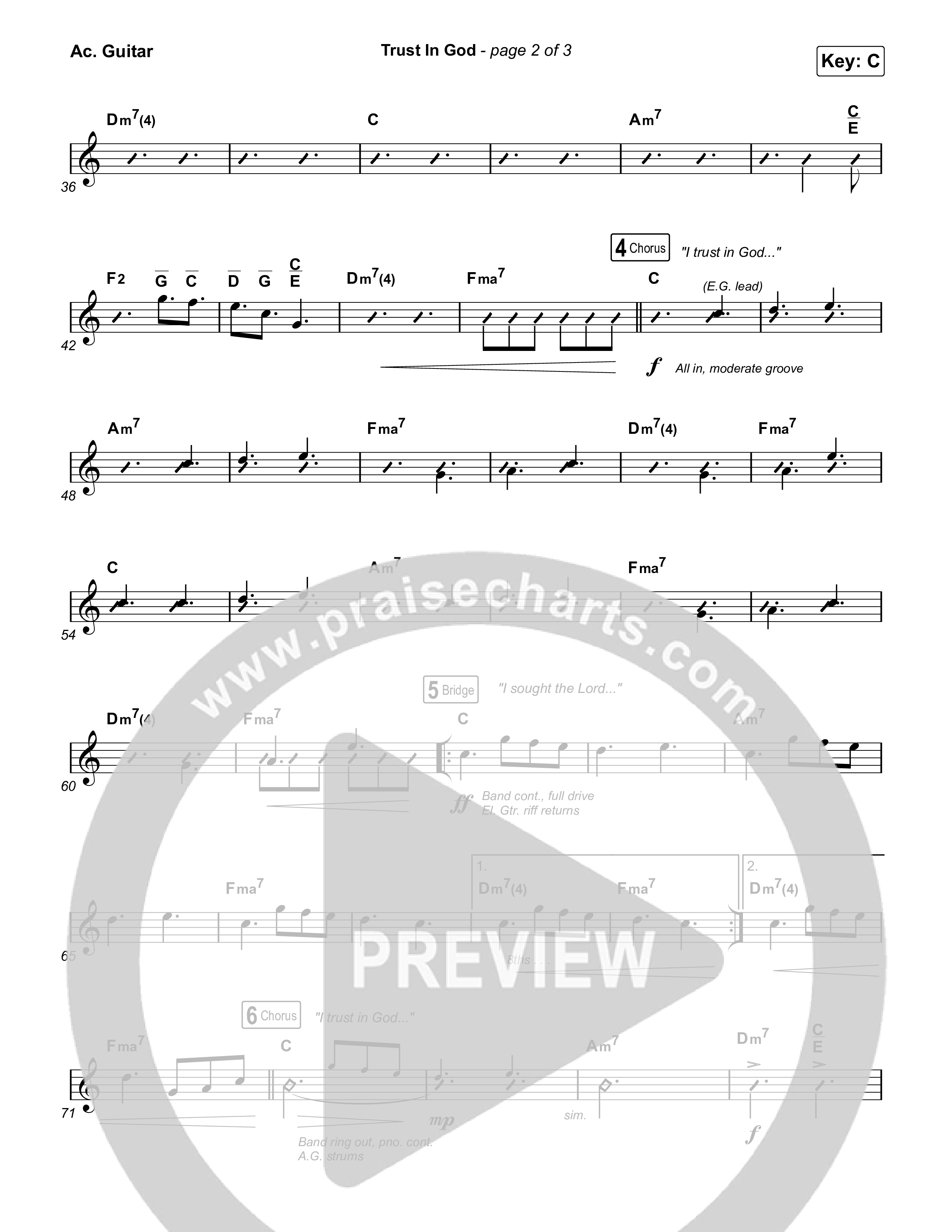 Trust In God (Radio) Acoustic Guitar (Elevation Worship)