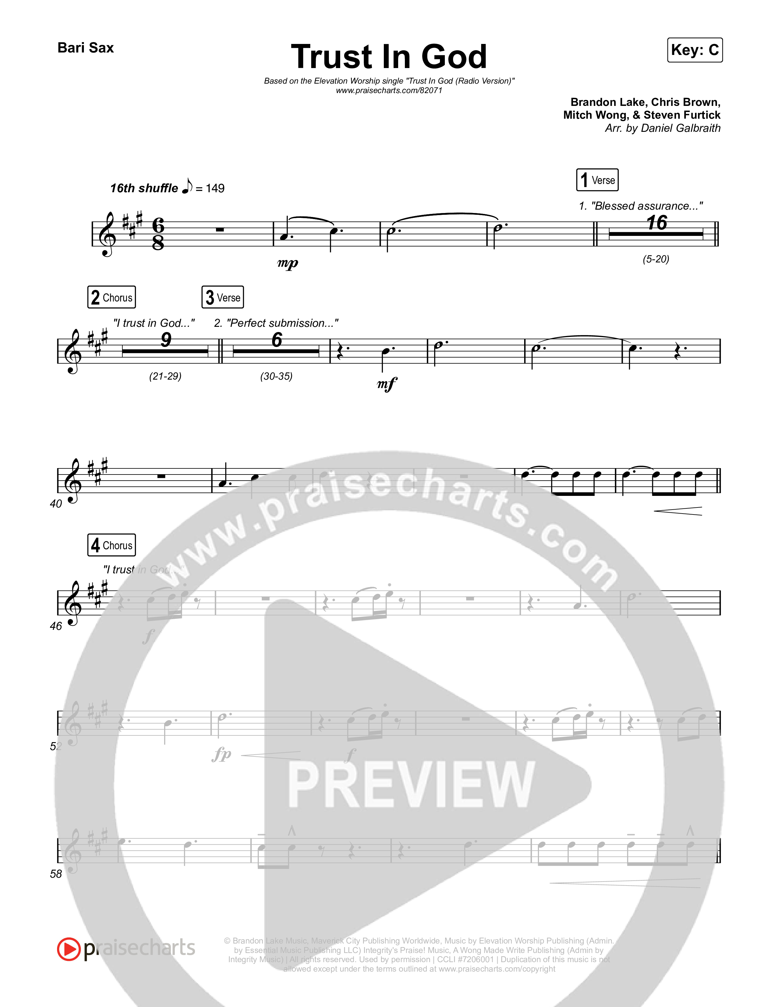 Trust In God (Radio) Bari Sax (Elevation Worship)