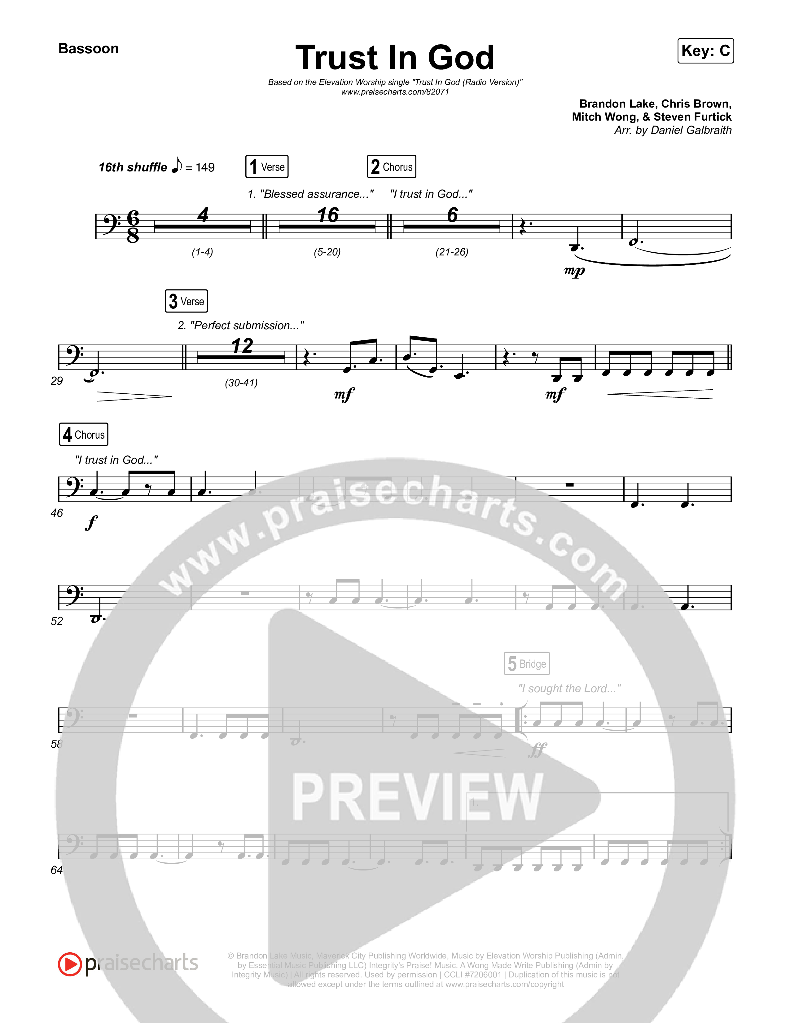 Trust In God (Radio) Bassoon (Elevation Worship)