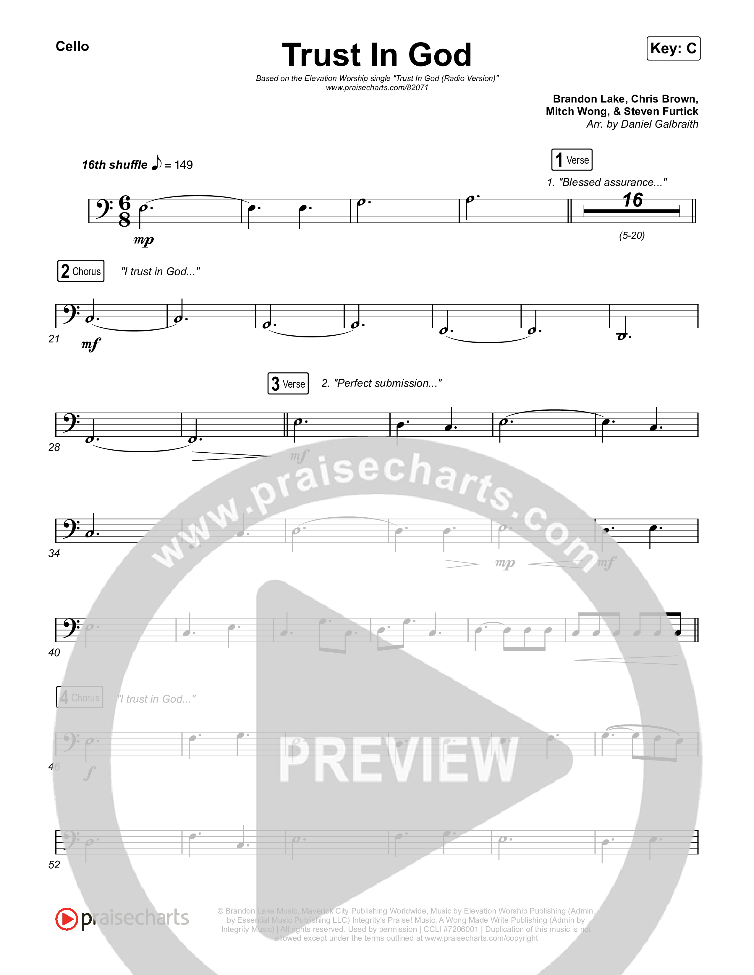 Trust In God (Radio) Cello (Elevation Worship)