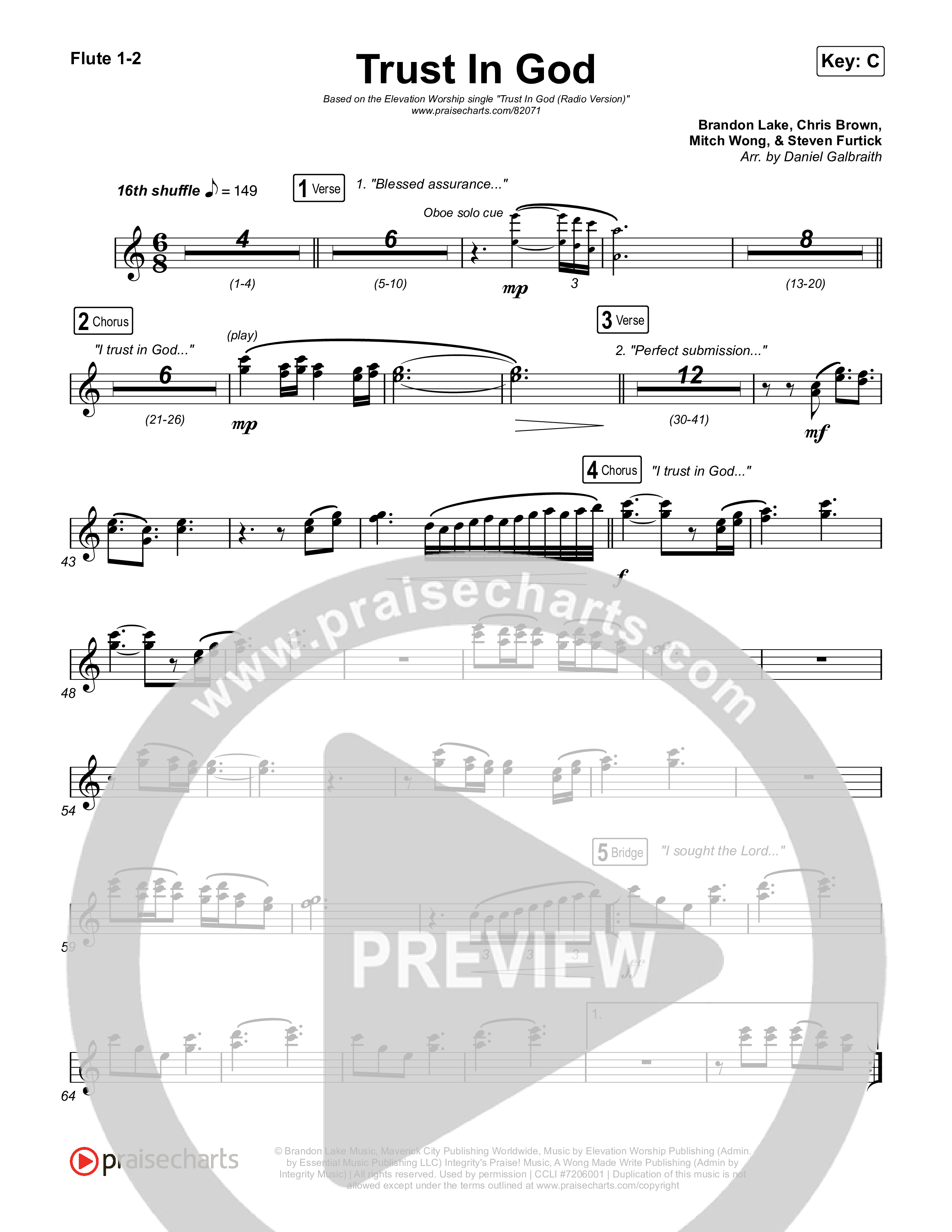 Trust In God (Radio) Flute 1,2 (Elevation Worship)