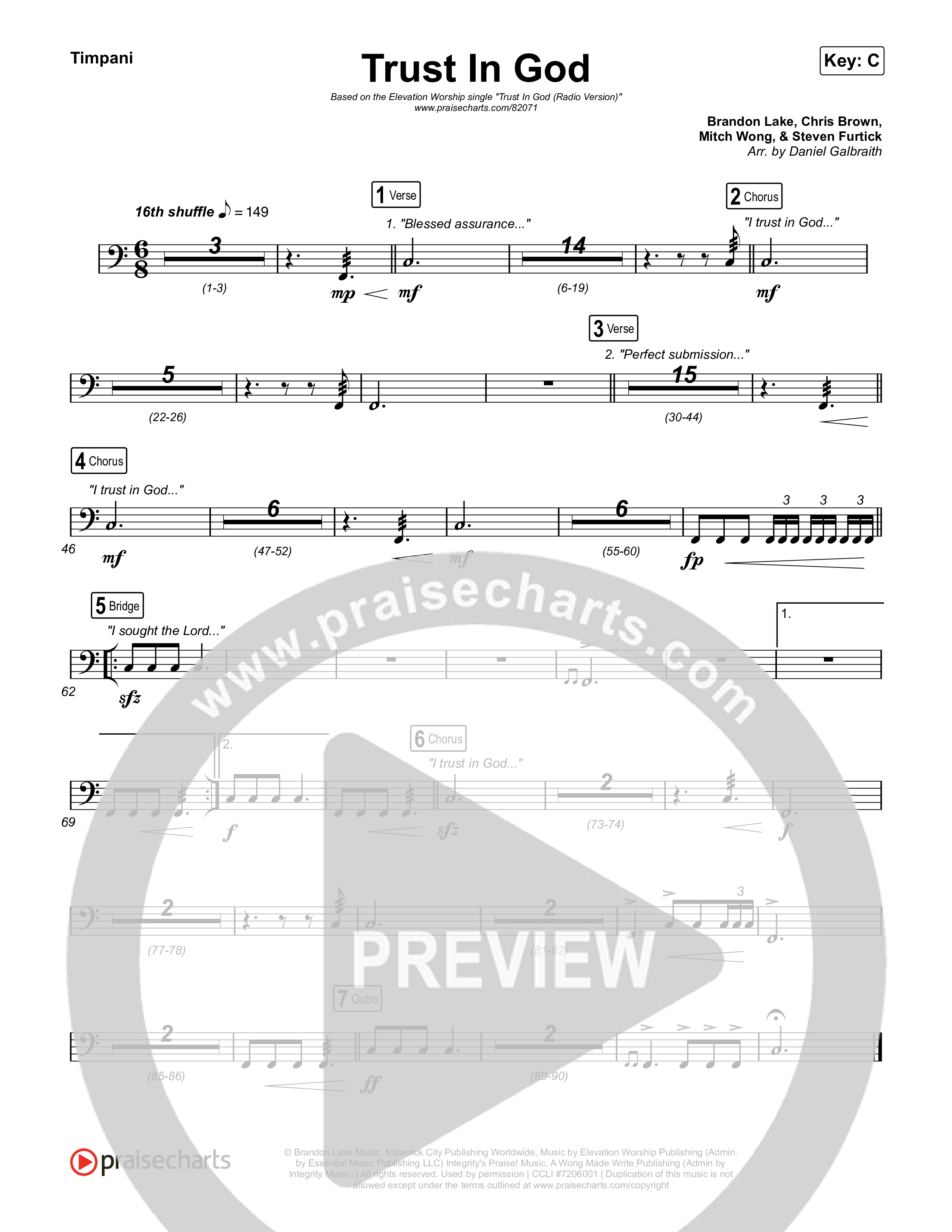 Trust In God (Radio) Timpani (Elevation Worship)