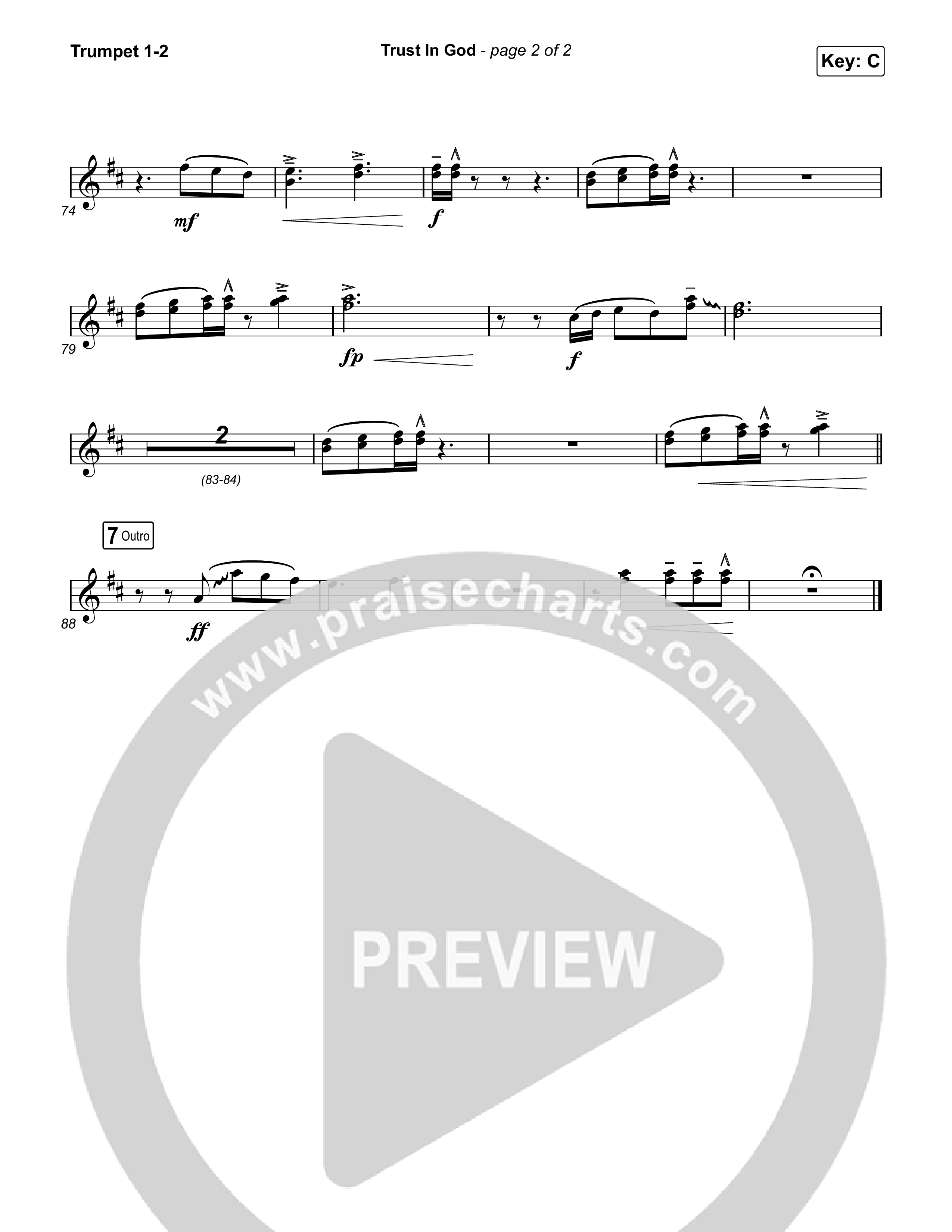 Trust In God (Radio) Trumpet 1,2 (Elevation Worship)