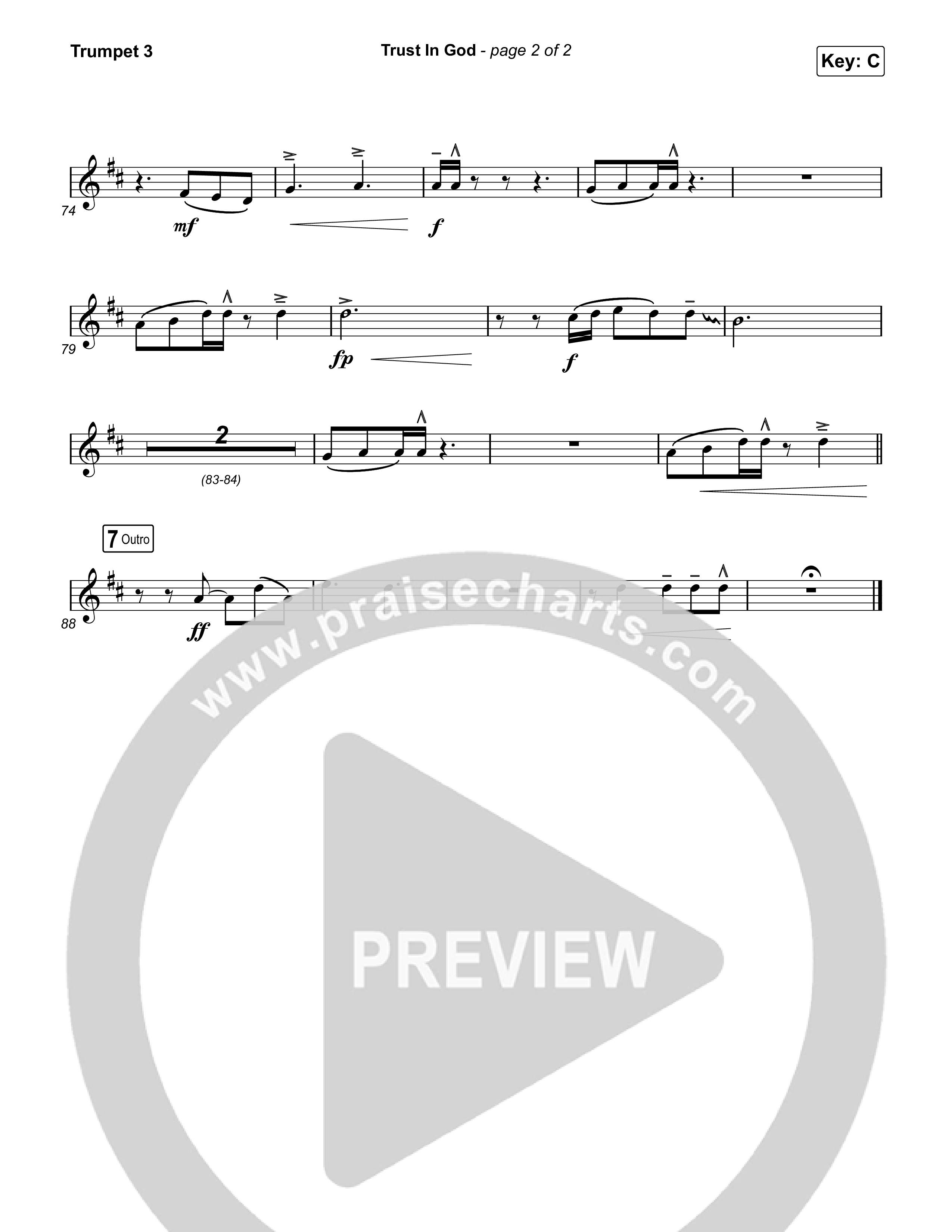 Trust In God (Radio) Trumpet 3 (Elevation Worship)