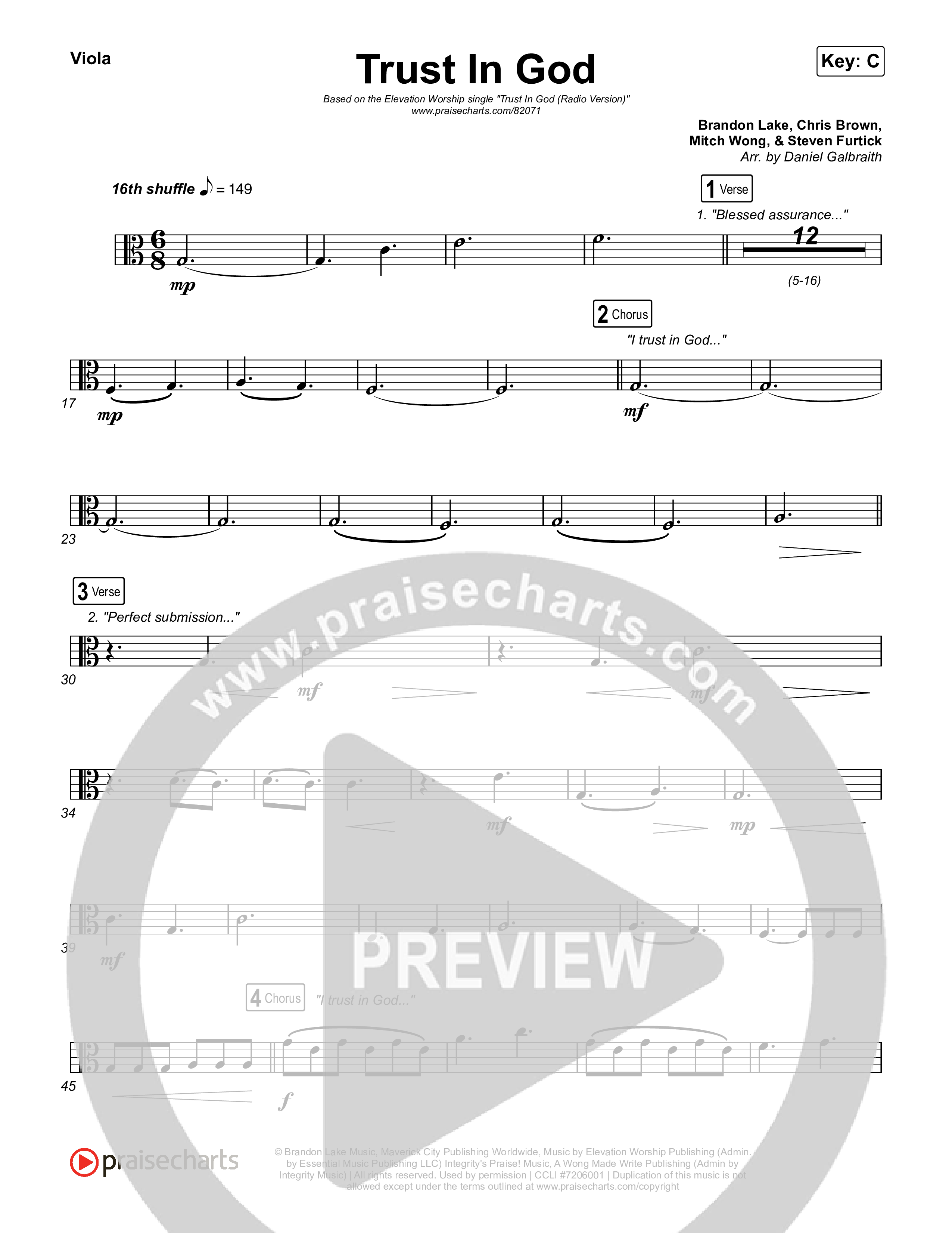 Trust In God (Radio) Viola (Elevation Worship)