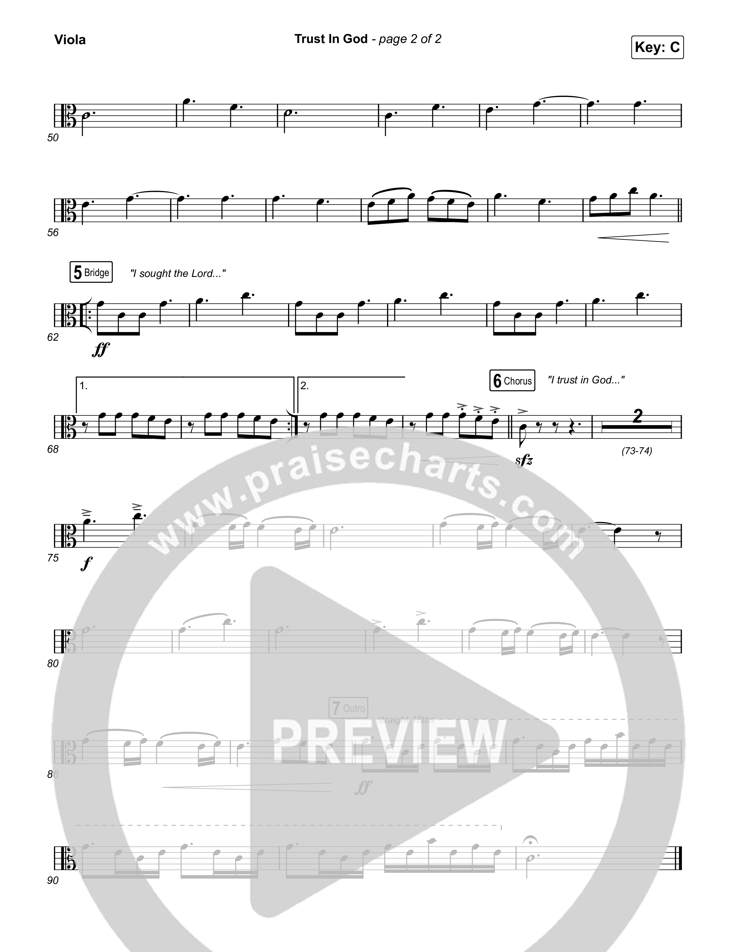 Trust In God (Radio) Viola (Elevation Worship)