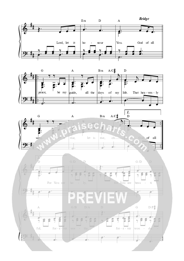 Let It Be Lovely Lead Sheet Melody (Leslie Jordan)