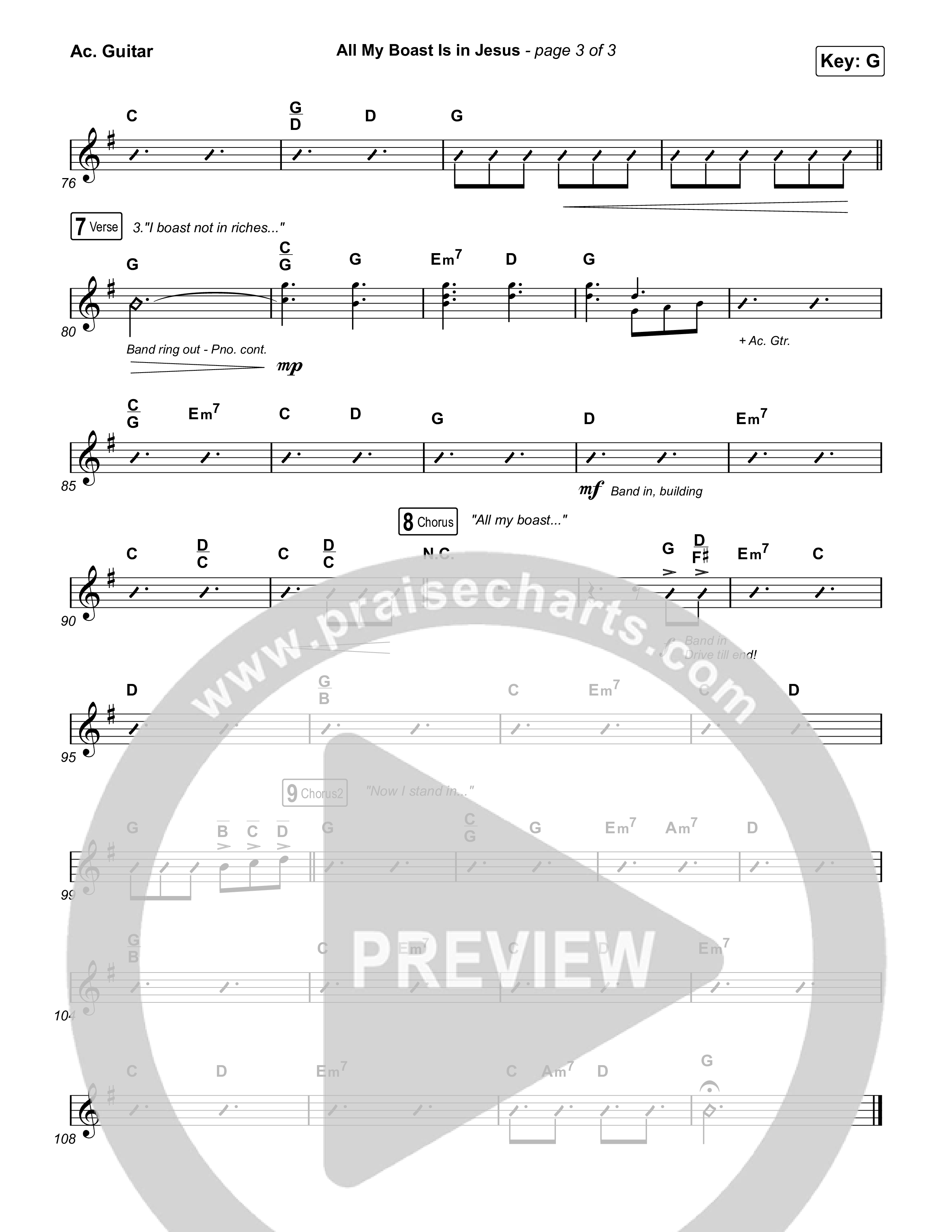 All My Boast Is In Jesus Acoustic Guitar (Matt Boswell / Matt Papa / Keith & Kristyn Getty)