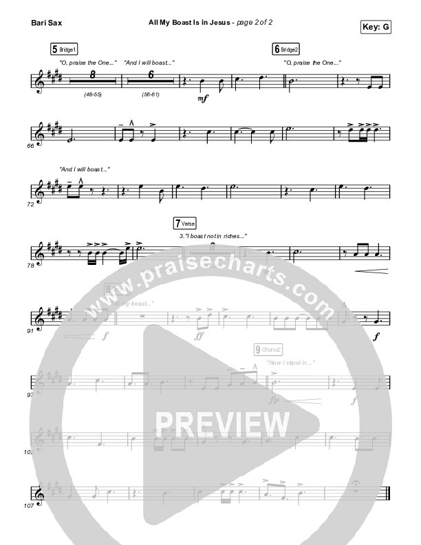 All My Boast Is In Jesus Bari Sax (Matt Boswell / Matt Papa / Keith & Kristyn Getty)