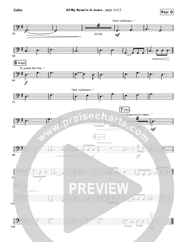 All My Boast Is In Jesus Cello (Matt Boswell / Matt Papa / Keith & Kristyn Getty)