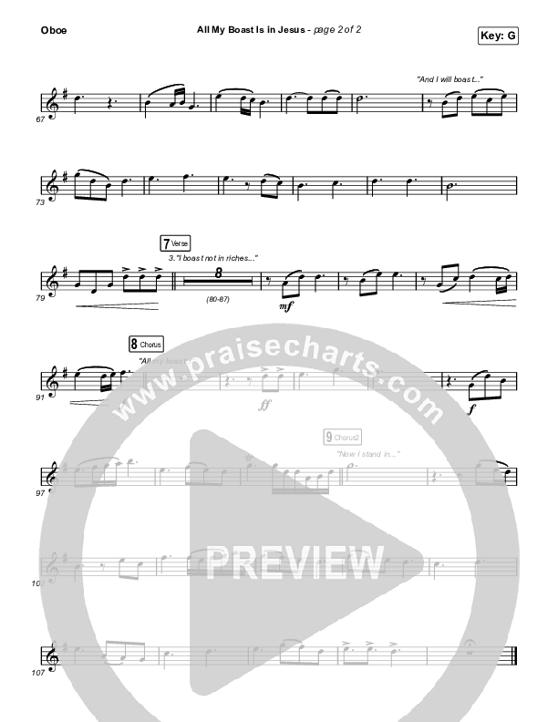 All My Boast Is In Jesus Oboe (Matt Boswell / Matt Papa / Keith & Kristyn Getty)