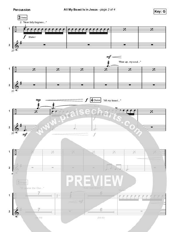 All My Boast Is In Jesus Percussion (Matt Boswell / Matt Papa / Keith & Kristyn Getty)