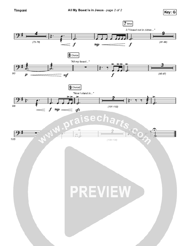 All My Boast Is In Jesus Timpani (Matt Boswell / Matt Papa / Keith & Kristyn Getty)