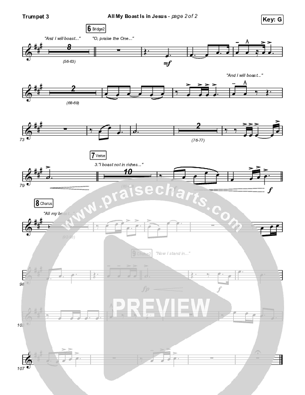 All My Boast Is In Jesus Trumpet 3 (Matt Boswell / Matt Papa / Keith & Kristyn Getty)