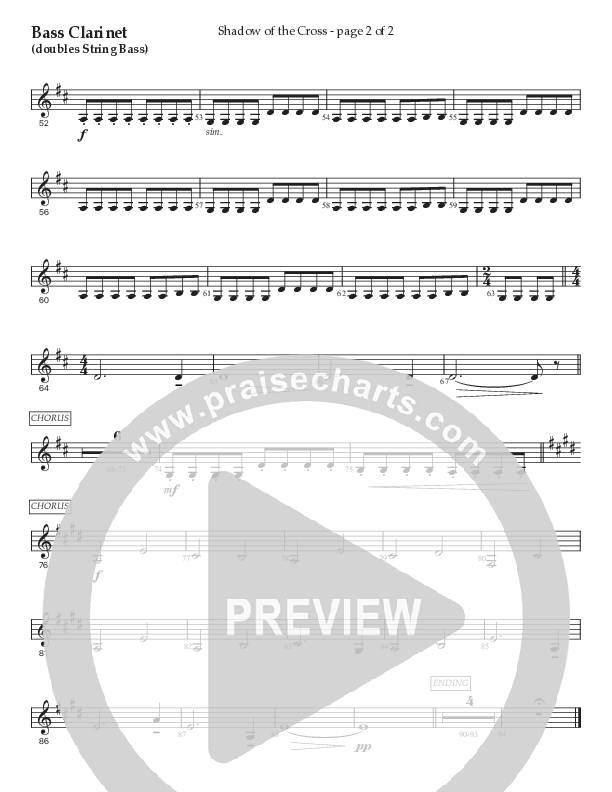 Shadow Of The Cross (Choral Anthem SATB) Bass Clarinet (Prestonwood Worship / Prestonwood Choir / Arr. Jonathan Walker)