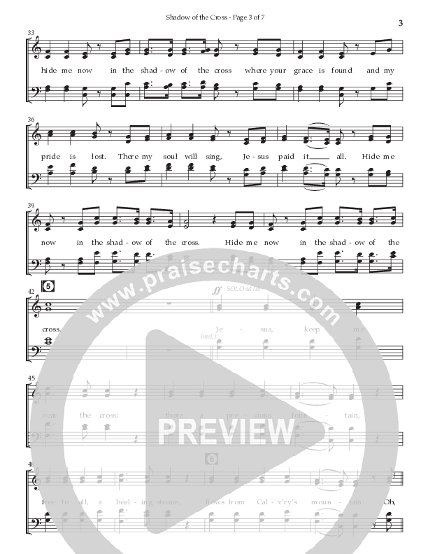 Shadow Of The Cross (Choral Anthem SATB) Choir Sheet CH (Prestonwood Worship / Prestonwood Choir / Arr. Jonathan Walker)