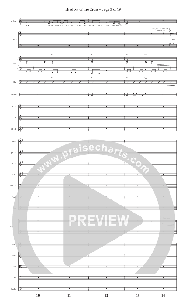 Shadow Of The Cross (Choral Anthem SATB) Conductor's Score (Prestonwood Worship / Prestonwood Choir / Arr. Jonathan Walker)