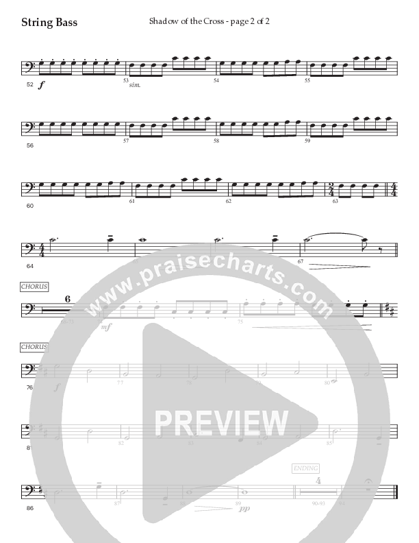 Shadow Of The Cross (Choral Anthem SATB) Double Bass (Prestonwood Worship / Prestonwood Choir / Arr. Jonathan Walker)