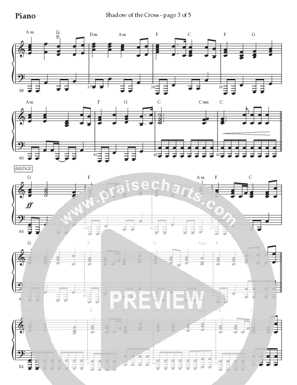 Shadow Of The Cross (Choral Anthem SATB) Piano Sheet (Prestonwood Worship / Prestonwood Choir / Arr. Jonathan Walker)