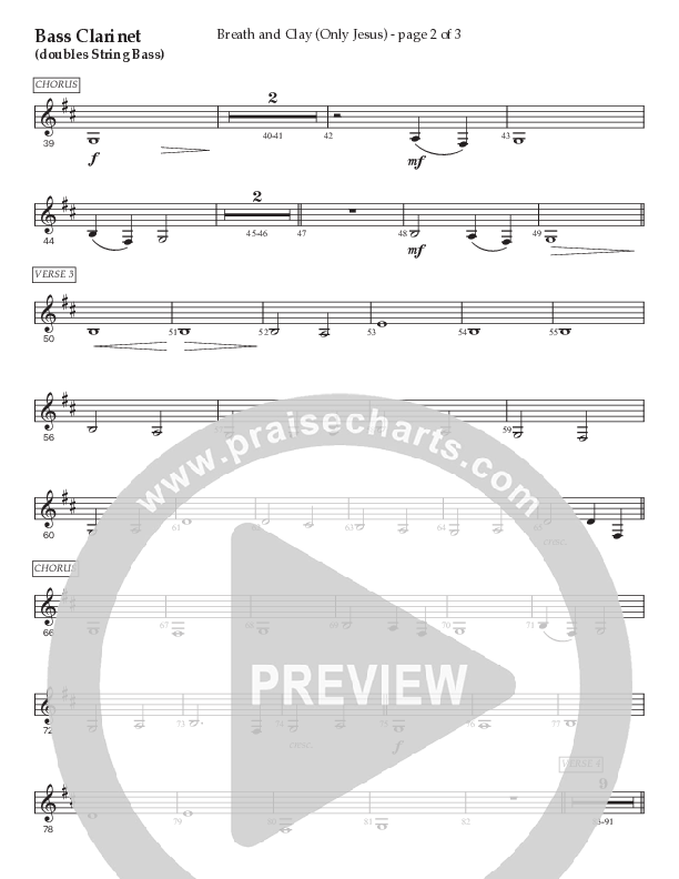 Breath And Clay (Only Jesus) (Choral Anthem SATB) Bass Clarinet (Prestonwood Worship / Prestonwood Choir / Arr. Carson Wagner)