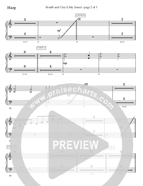Breath And Clay (Only Jesus) (Choral Anthem SATB) Harp (Prestonwood Worship / Prestonwood Choir / Arr. Carson Wagner)