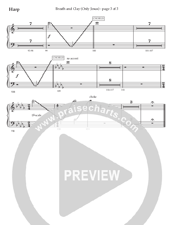 Breath And Clay (Only Jesus) (Choral Anthem SATB) Harp (Prestonwood Worship / Prestonwood Choir / Arr. Carson Wagner)