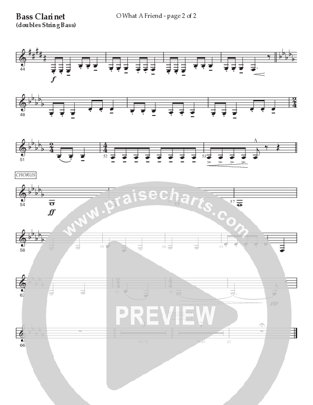 O What A Friend (Choral Anthem SATB) Bass Clarinet (Prestonwood Worship / Prestonwood Choir / Arr. Jonathan Walker)