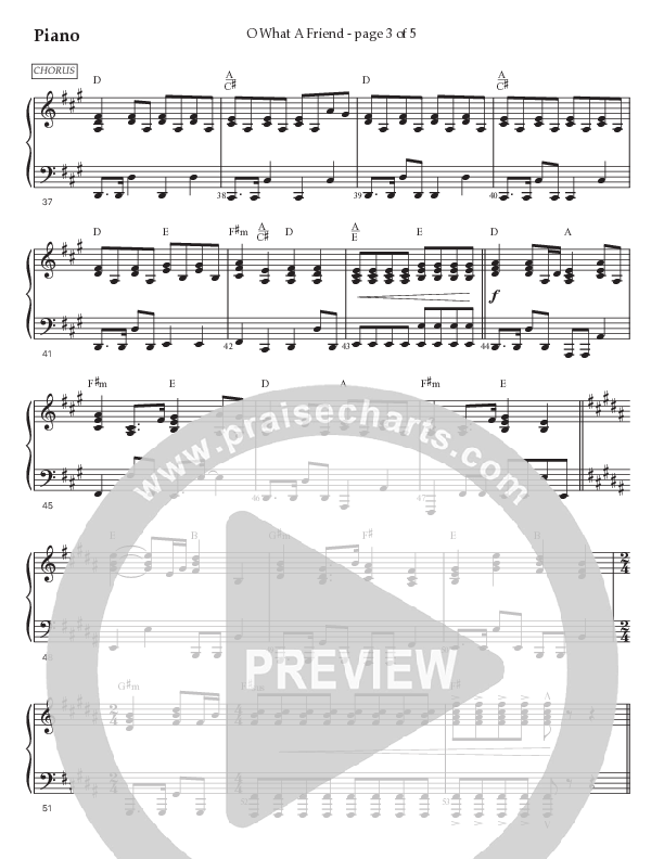 O What A Friend (Choral Anthem SATB) Piano Sheet (Prestonwood Worship / Prestonwood Choir / Arr. Jonathan Walker)