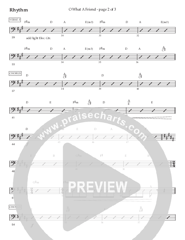 O What A Friend (Choral Anthem SATB) Rhythm Chart (Prestonwood Worship / Prestonwood Choir / Arr. Jonathan Walker)