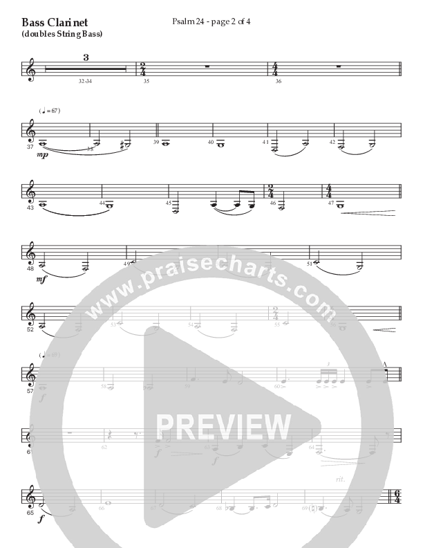 Psalm 24 (Choral Anthem SATB) Bass Clarinet (Prestonwood Worship / Prestonwood Choir / Arr. Jonathan Walker / Orch. Michael Neale)