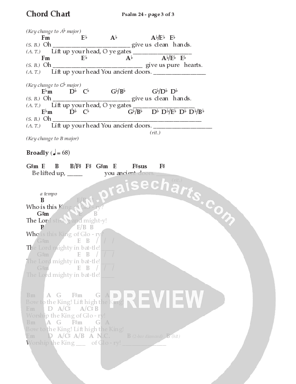 Psalm 24 (Choral Anthem SATB) Chords & Lyrics (Prestonwood Worship / Prestonwood Choir / Arr. Jonathan Walker / Orch. Michael Neale)