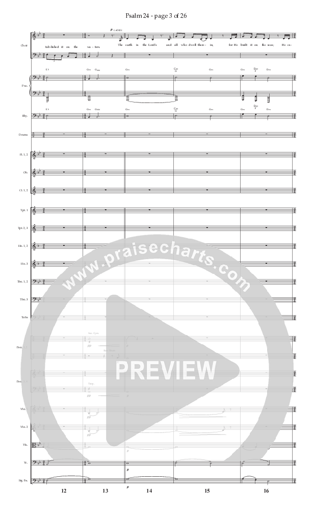 Psalm 24 (Choral Anthem SATB) Conductor's Score (Prestonwood Worship / Prestonwood Choir / Arr. Jonathan Walker / Orch. Michael Neale)
