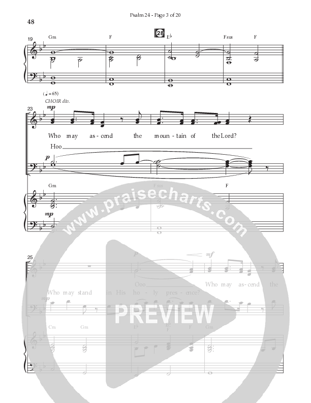 Psalm 24 (Choral Anthem SATB) Octavo (Vocals & Piano) (Prestonwood Worship / Prestonwood Choir / Arr. Jonathan Walker / Orch. Michael Neale)