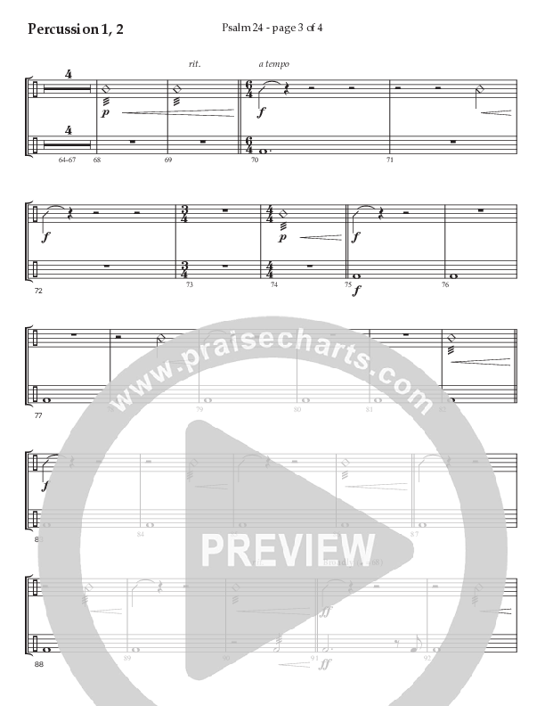 Psalm 24 (Choral Anthem SATB) Percussion (Prestonwood Worship / Prestonwood Choir / Arr. Jonathan Walker / Orch. Michael Neale)