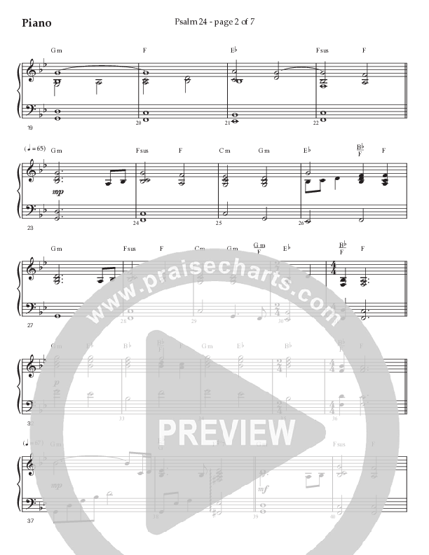 Psalm 24 (Choral Anthem SATB) Piano Sheet (Prestonwood Worship / Prestonwood Choir / Arr. Jonathan Walker / Orch. Michael Neale)