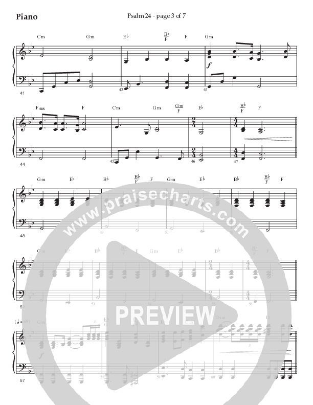Psalm 24 (Choral Anthem SATB) Piano Sheet (Prestonwood Worship / Prestonwood Choir / Arr. Jonathan Walker / Orch. Michael Neale)