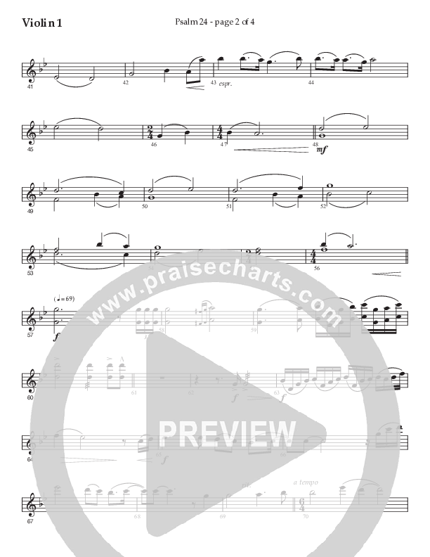 Psalm 24 (Choral Anthem SATB) String Ensemble (Prestonwood Worship / Prestonwood Choir / Arr. Jonathan Walker / Orch. Michael Neale)