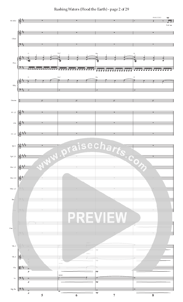 Rushing Waters (Flood The Earth) (Choral Anthem SATB) Conductor's Score (Prestonwood Worship / Prestonwood Choir / Arr. Carson Wagner)