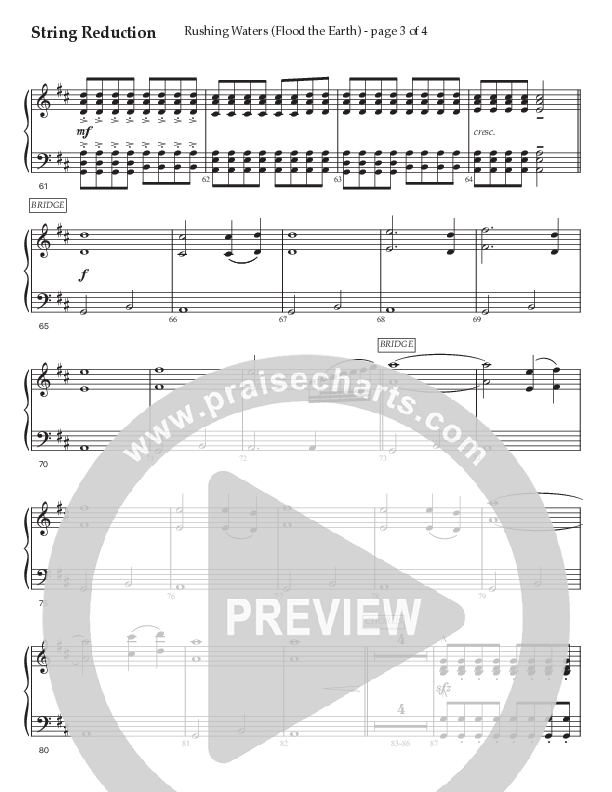 Rushing Waters (Flood The Earth) (Choral Anthem SATB) String Reduction (Prestonwood Worship / Prestonwood Choir / Arr. Carson Wagner)
