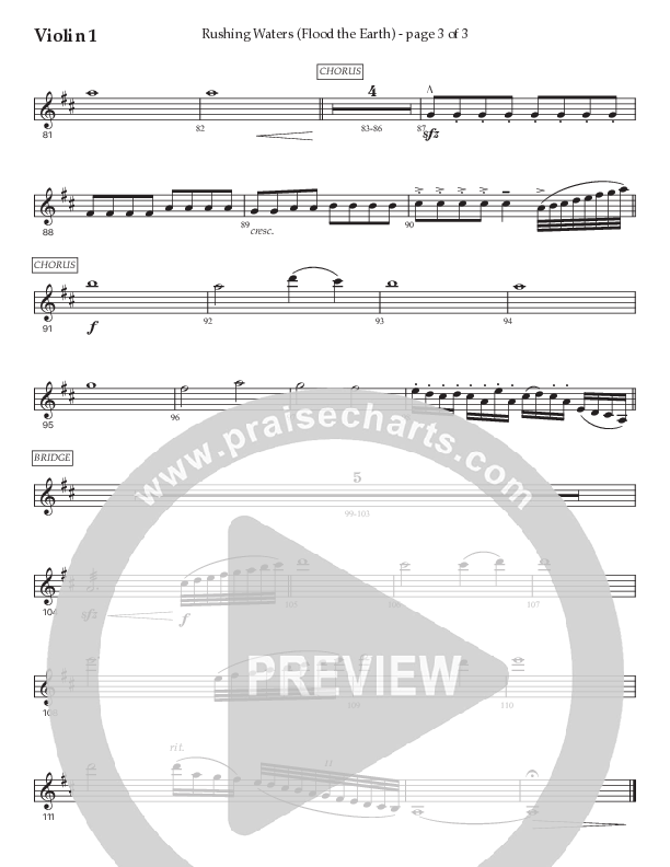 Rushing Waters (Flood The Earth) (Choral Anthem SATB) String Ensemble (Prestonwood Worship / Prestonwood Choir / Arr. Carson Wagner)