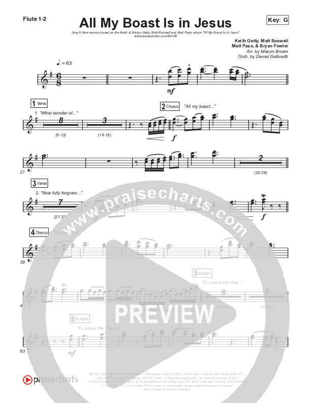 All My Boast Is In Jesus (Sing It Now) Wind Pack (Matt Papa / Matt Boswell / Arr. Mason Brown / Keith & Kristyn Getty)