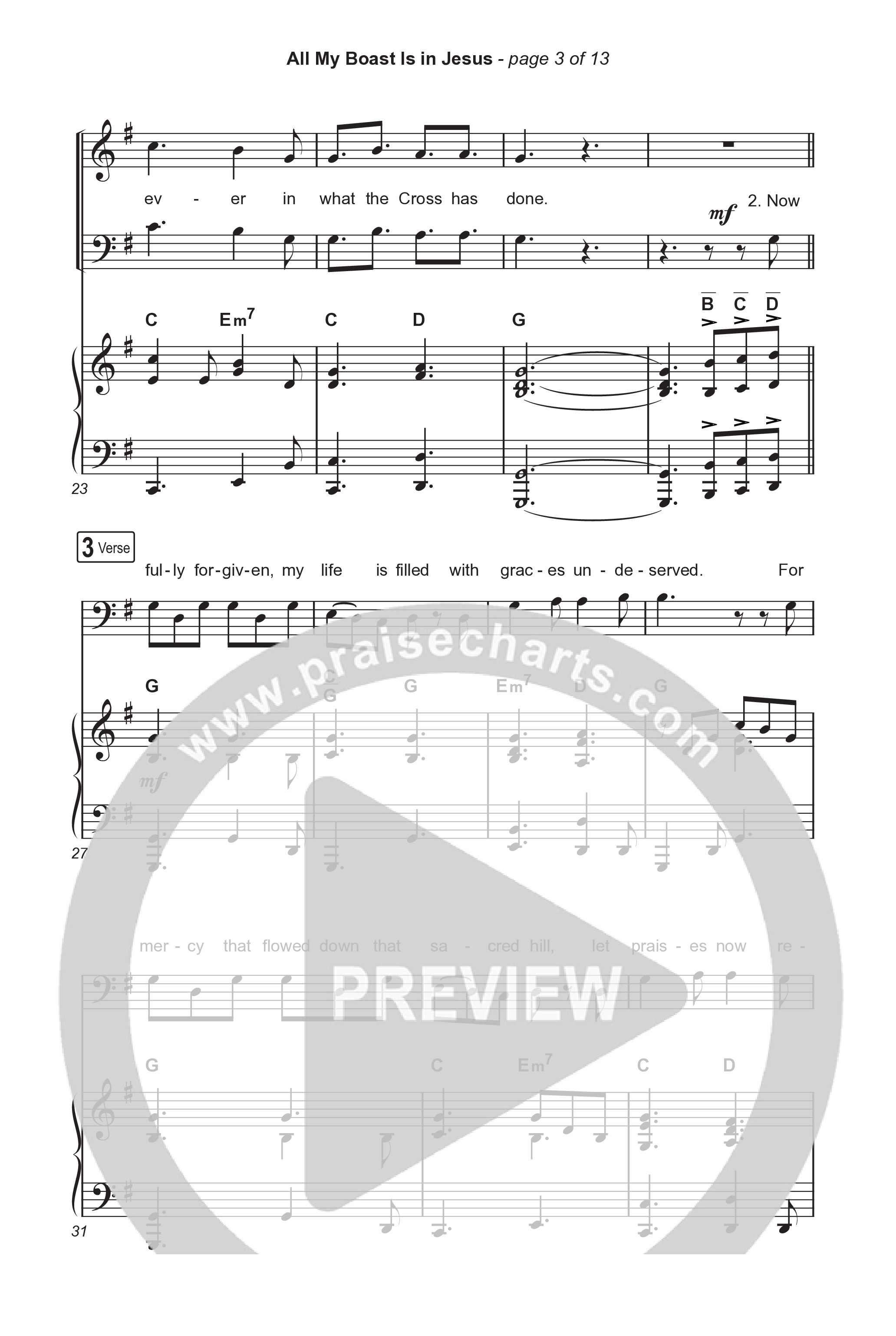 All My Boast Is In Jesus (Sing It Now) Octavo (SATB & Pno) (Matt Papa / Matt Boswell / Arr. Mason Brown / Keith & Kristyn Getty)