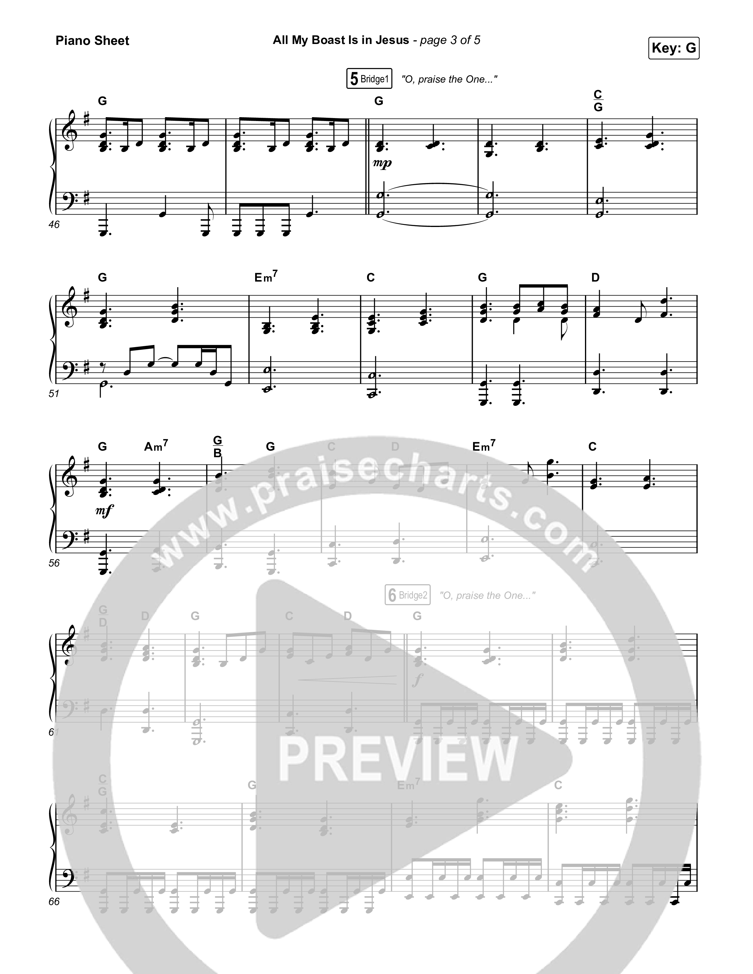 All My Boast Is In Jesus (Sing It Now) Piano Sheet (Matt Papa / Matt Boswell / Arr. Mason Brown / Keith & Kristyn Getty)