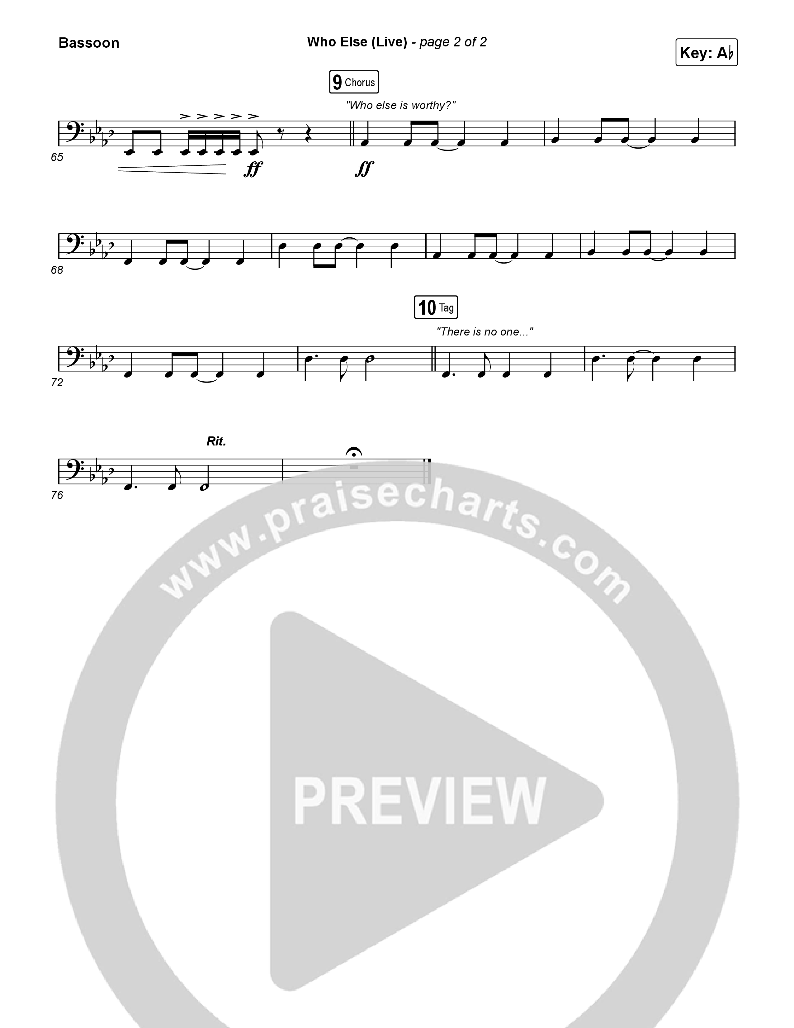 Who Else (Live) Bassoon (Gateway Worship / Claire Smith)