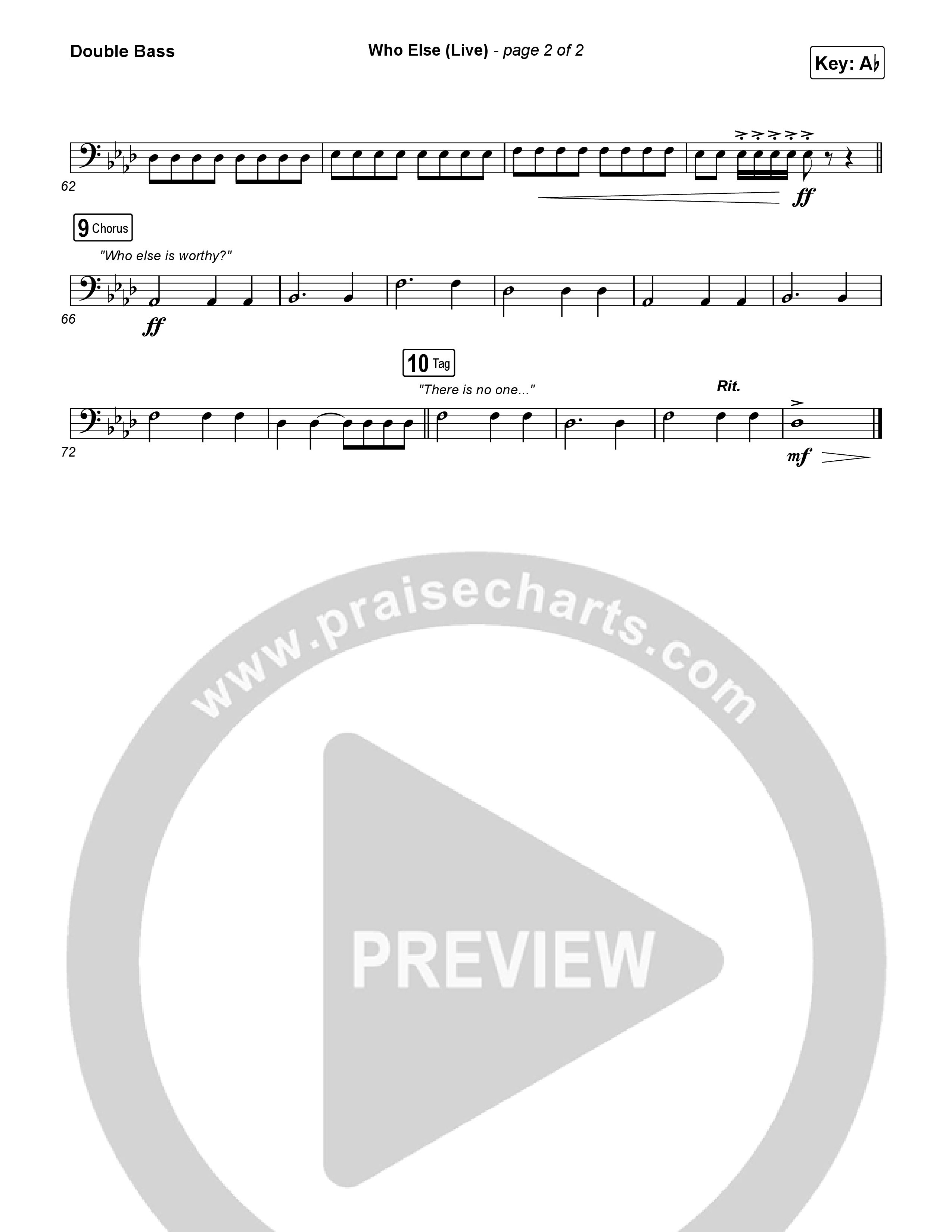 Who Else (Live) String Bass (Gateway Worship / Claire Smith)