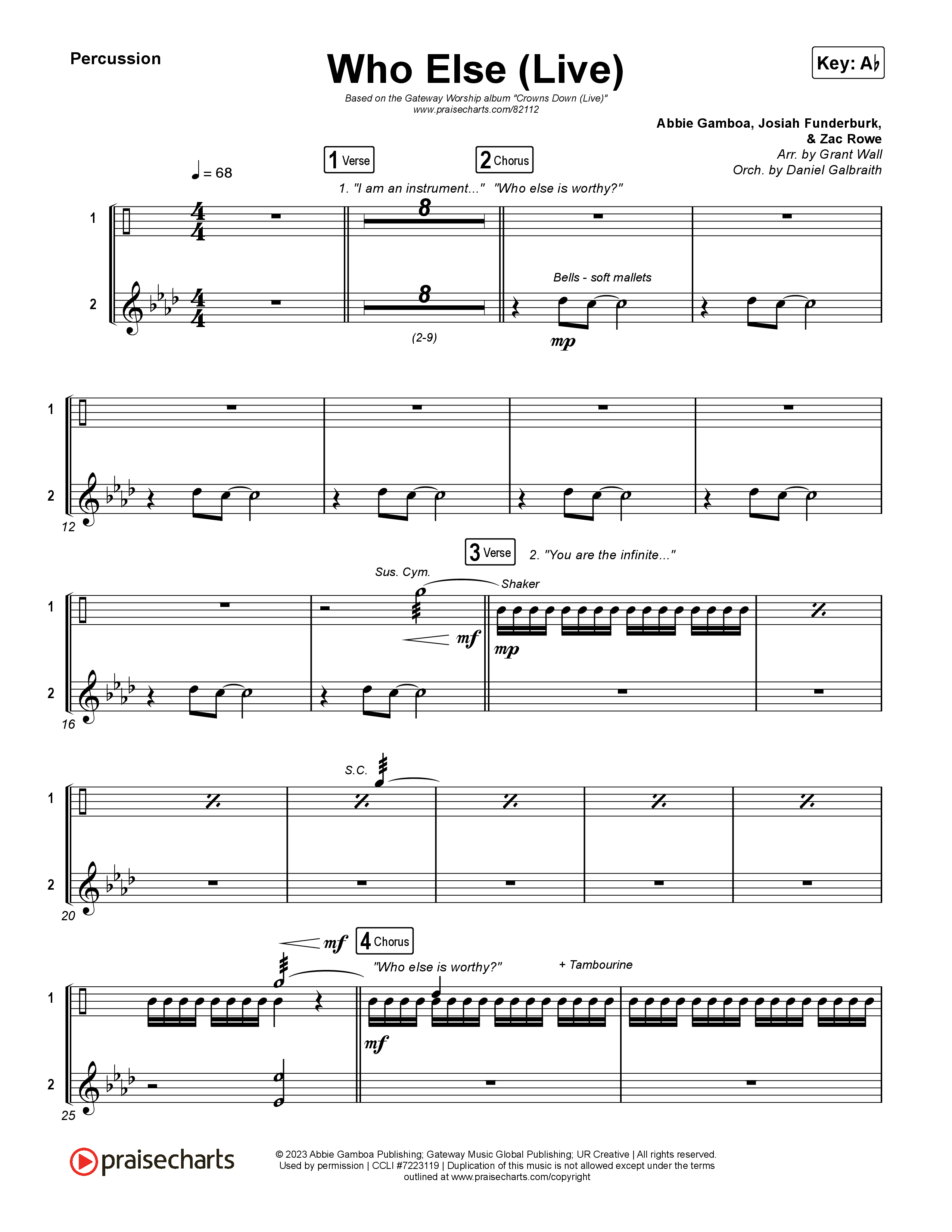 Who Else (Live) Percussion (Gateway Worship / Claire Smith)