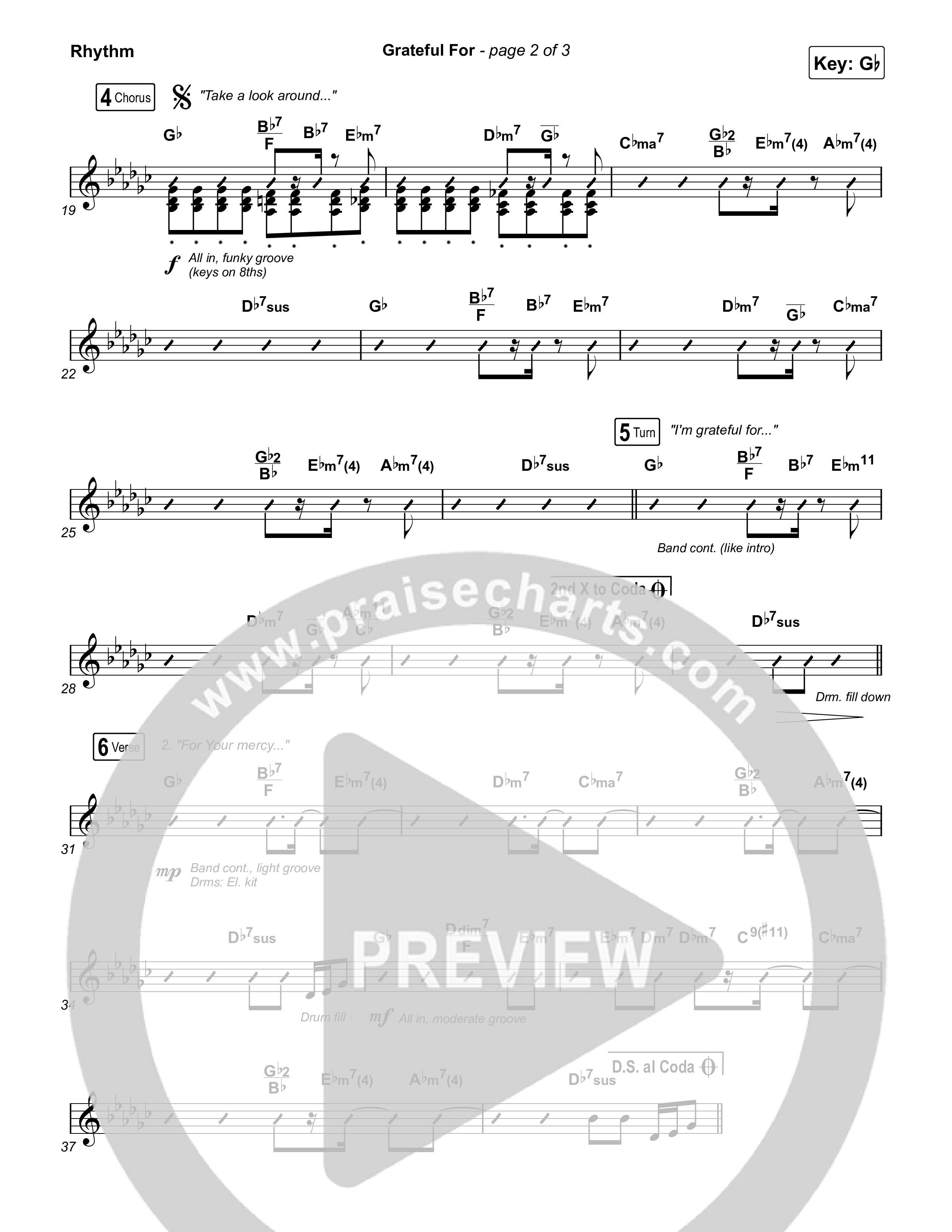 Grateful For Rhythm Chart (Natalie Layne)