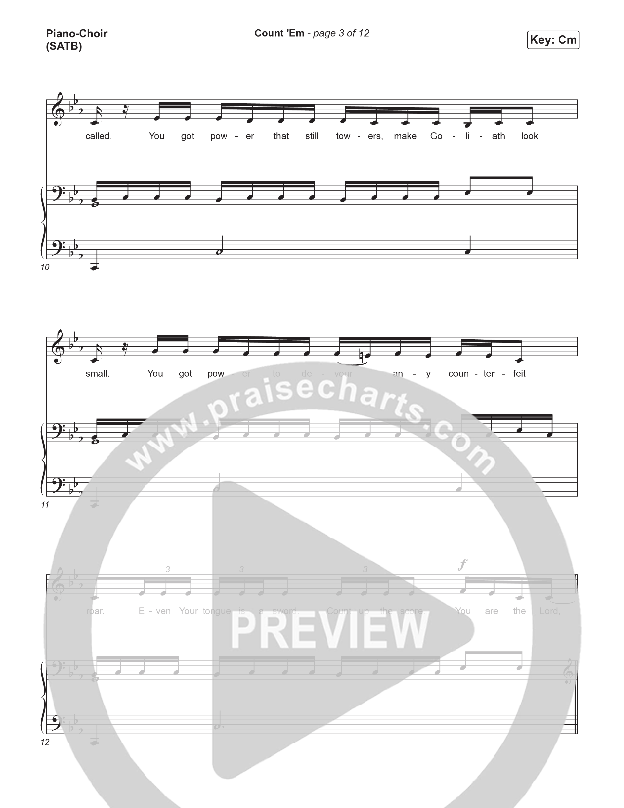 Count 'Em Piano/Vocal (SATB) (Brandon Lake)