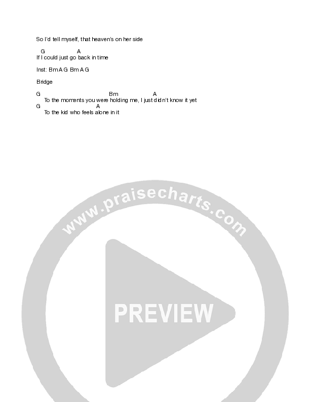Back In Time Chord Chart (Alive City)